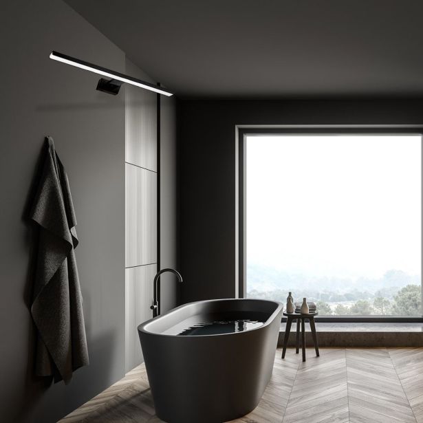 DEKORAT. STENSKA SVETILKA MILAGRO SHINE ČRNA 80CM 15W LED ML6336