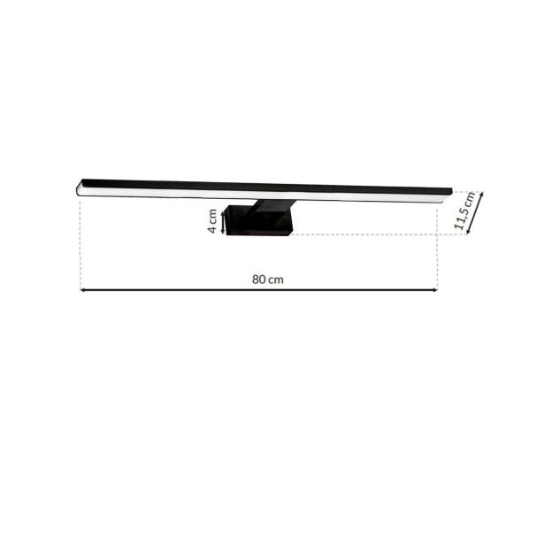 DEKORAT. STENSKA SVETILKA MILAGRO SHINE ČRNA 80CM 15W LED ML6336