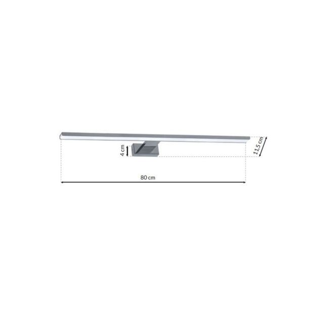 DEKORAT. STENSKA SVETILKA MILAGRO SHINE KROM 80CM 15W LED ML3809