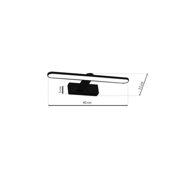 DEKORAT. STENSKA SVETILKA MILAGRO SPLASH ČRNA 40CM 8W LED ML5615