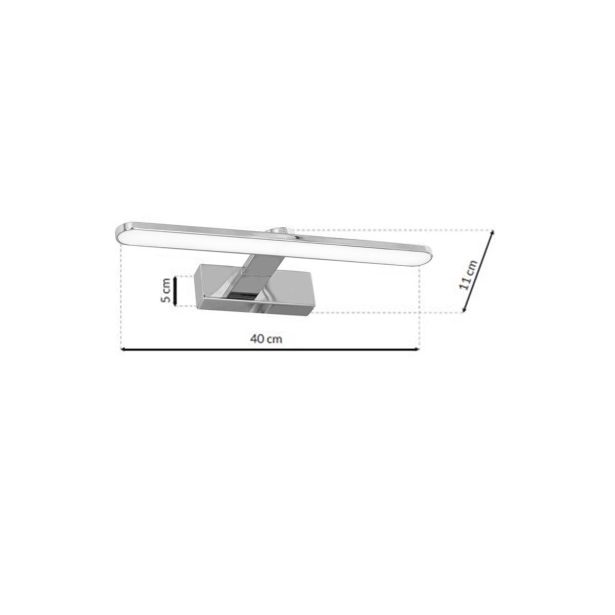 DEKORAT. STENSKA SVETILKA MILAGRO SPLASH KROM 40CM 8W LED ML5613