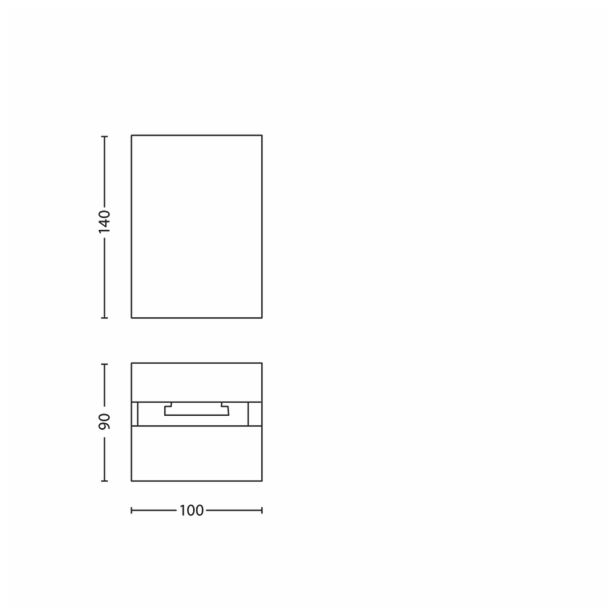 DEKORAT. STENSKA SVETILKA PHILIPS HOPSACK 1X3W LED 33311/31/16 BELA