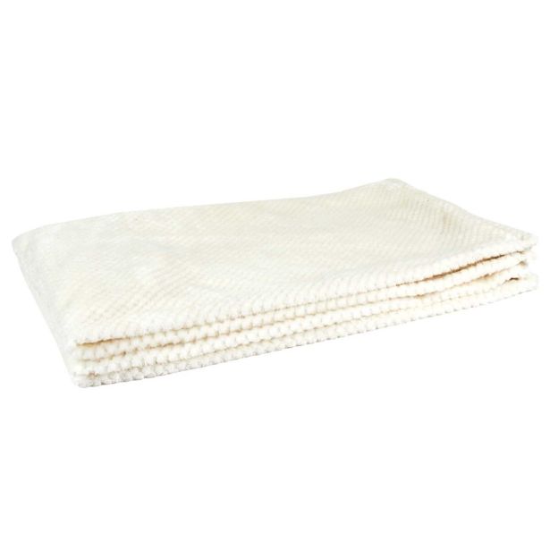 DEKORATIVNA ODEJA HOME DECO SHERPA 120X150 CM, BELA
