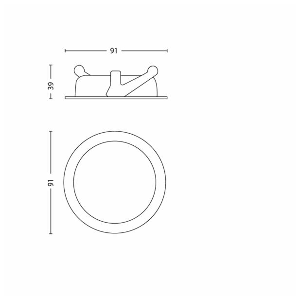 DEKORATIVNI LED REFLEKTOR PHILIPS ELLIPSE 1X3W LED 59031/31/16 BELA