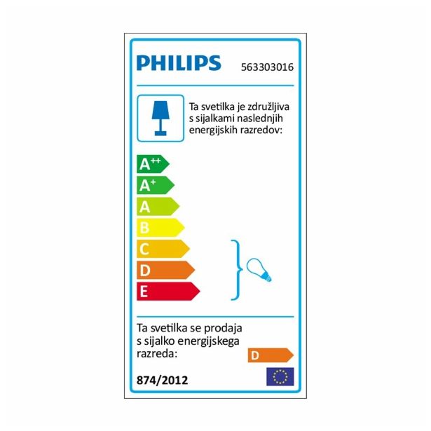 DEKORATIVNI REFLEKTOR PHILIPS PILLAR 1X35W GU10 56330/30/16 ČRNA