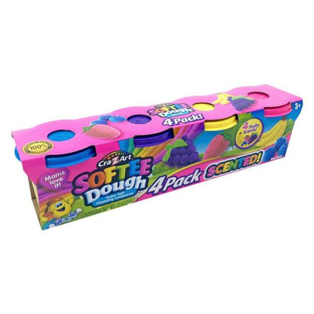 DELAVNICA IN ROČNO ORODJE CRAZART PLASTELIN DIŠAVNI 4 PAK 114G SOFTEE DOUGH 36080