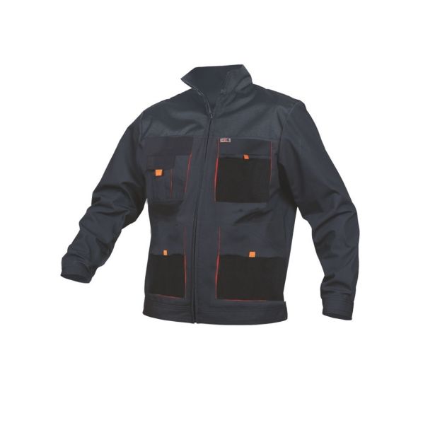 DELOVNA BLUZA/SRAJCA KING ŠT.XXL TEMNO SIVA - ORANŽNA MEŠANICA