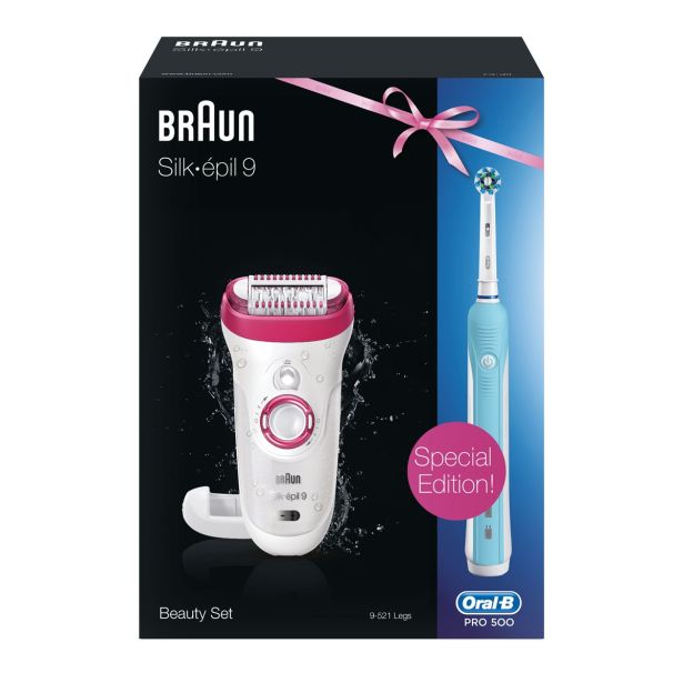 DEPILATOR BRAUN SILK-EPIL 9-521 + ORAL-B D16