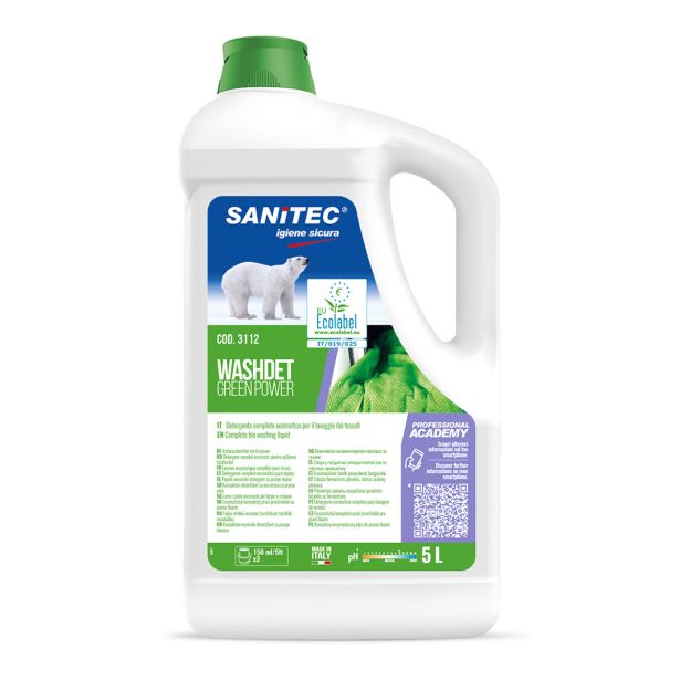 DETERGENT ZA PRANJE SANITEC WASHDET GREEN POWER, ECO, 5 L, ZA PERILO