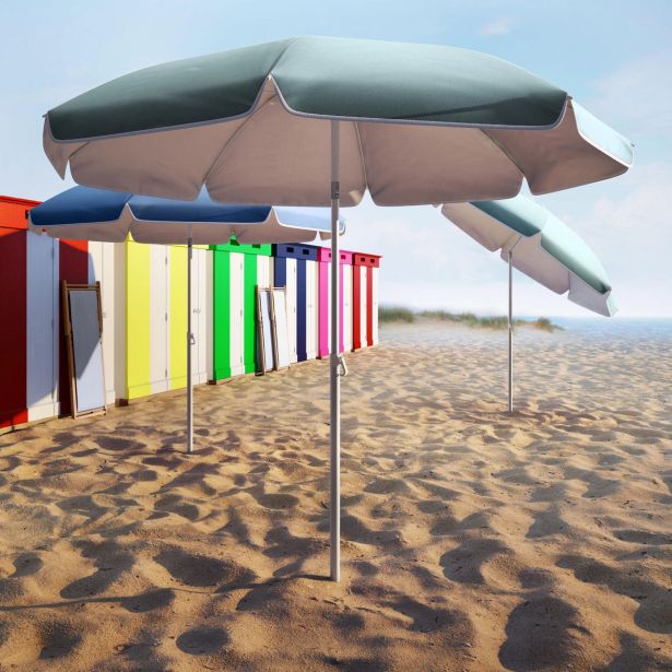 SENČNIK NATERIAL ZA PLAŽO VALI D200 ZELEN ALU, 160G