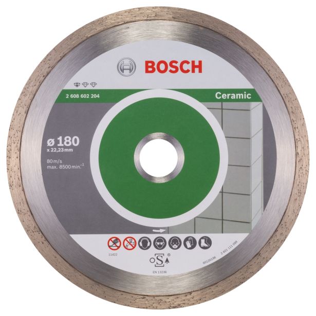 DIAMANTNA REZALNA PLOŠČA BOSCH 180X22.23X1.6X7 MM ZA KERAMIKO