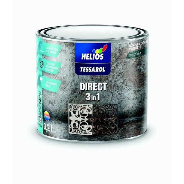 ANTIKOROZIVNI PREMAZ HELIOS TESSAROL DIRECT 3IN1 BELI 0.20 L