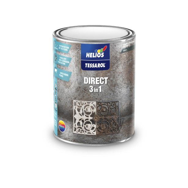 ANTIKOROZIVNI PREMAZ HELIOS TESSAROL DIRECT 3IN1 RAL 9006 SREBRNA 0.75 L
