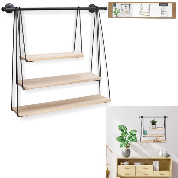 DODATEK HOME DECO POLICA NIHAJNA TRODELNA , SET ZA MONTAŽO