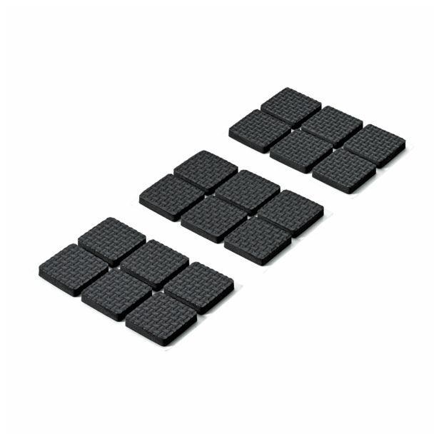 NEDRSEČA BLAZINICA HETTICH DIY,SAMOLEPLJIV 25X25 MM, ČRN, V ZAVOJU JE 18 KOS