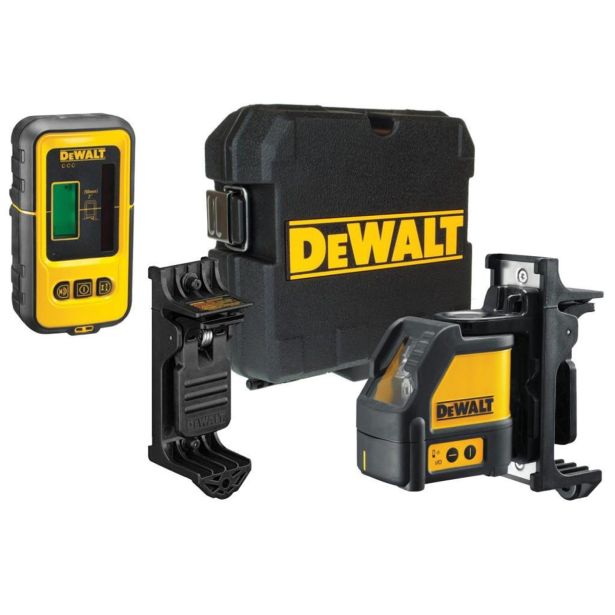 KRIŽNO LINIJSKI LASER Z DETEKTORJEM DEWALT DW088KD