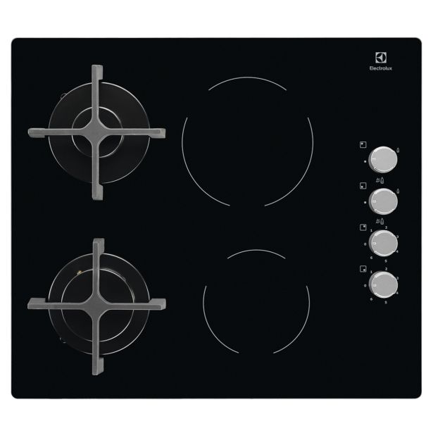 KOMBINIRANA PLOŠČA ELECTROLUX EGE6172NOK 2 PLIN + 2 STEKLOKERAMIKA