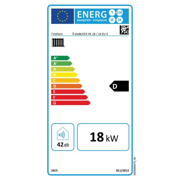 ELEKTRIČNI KOTEL VAILLANT ELOBLOCK VE 18/14 EU II STENSKI, 18 KW