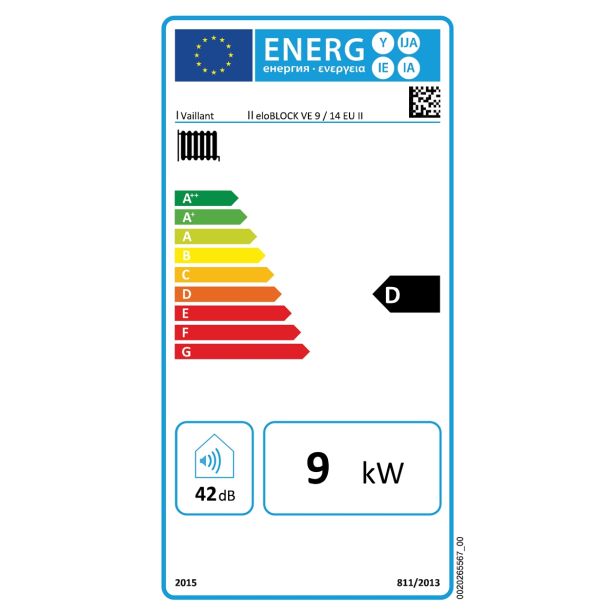 ELEKTRIČNI KOTEL VAILLANT ELOBLOCK VE 9/14 EU II STENSKI, 9 KW