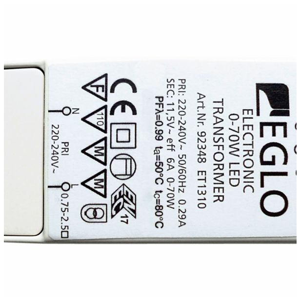 ELEKTRONSKI TRANSF.ZA LED EGLO 92348 TRAFO 0-70W