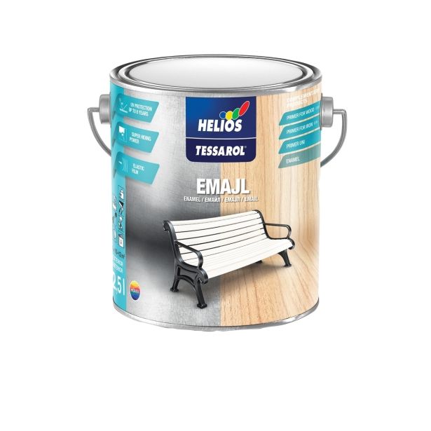 POKRIV.PREM.ZA KOV.,LES HELIOS TESSAROL EMAJL RAL 6005 ZELENA 2.5 L