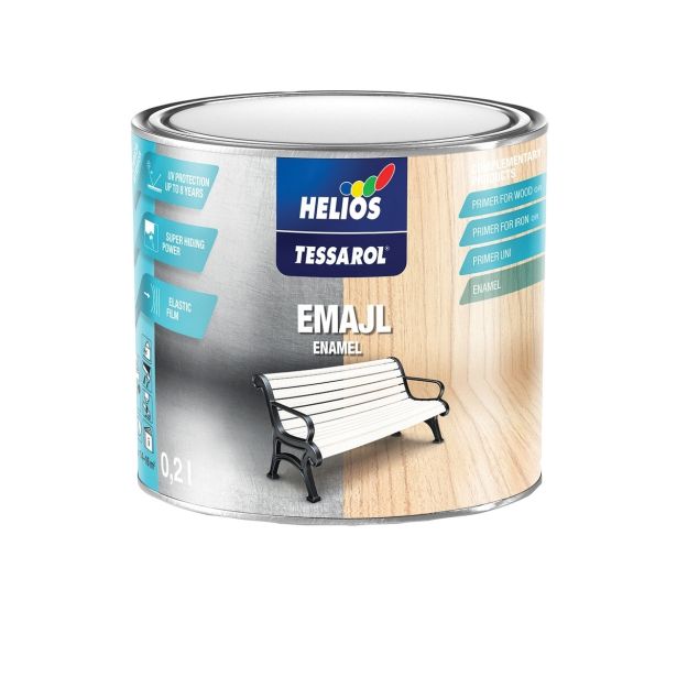 POKRIV.PREM.ZA KOV.,LES HELIOS TESSAROL EMAJL RAL 8001 OKER 0.2 L
