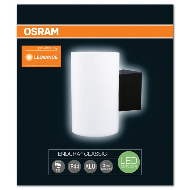 STENSKA VRTNA SVETILKA OSRAM ENDURA CLASSIC UPDOWN E27 BK