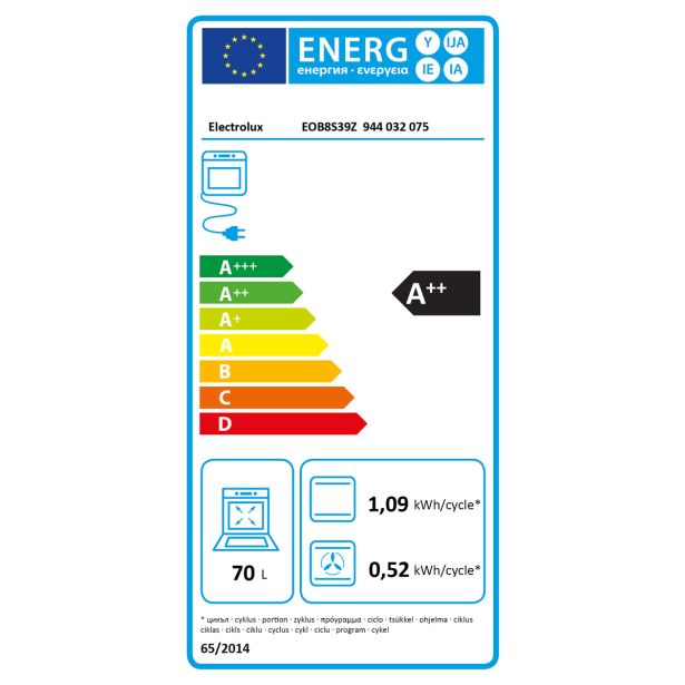 VGRADNA PEČICA ELECTROLUX EOB8S39Z
