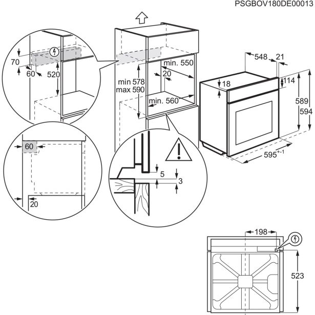 VGRADNA PEČICA ELECTROLUX EOD3C70TK