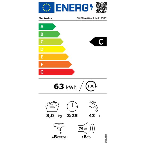 PRALNI STROJ ELECTROLUX EW6FN448W