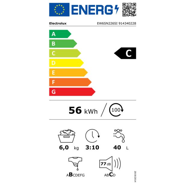 PRALNI STROJ ELECTROLUX EW6SN226SI