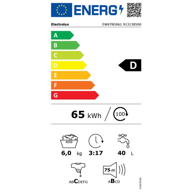 PRALNI STROJ ELECTROLUX EW6TN5061