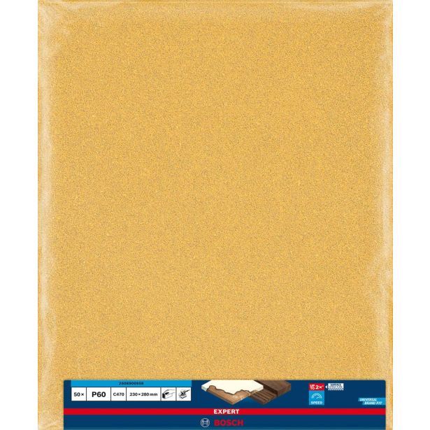 EXPERT C470 BRUSNI PAPIR ZA ROČNO BRUŠENJE, 230 X 280 MM, G 60