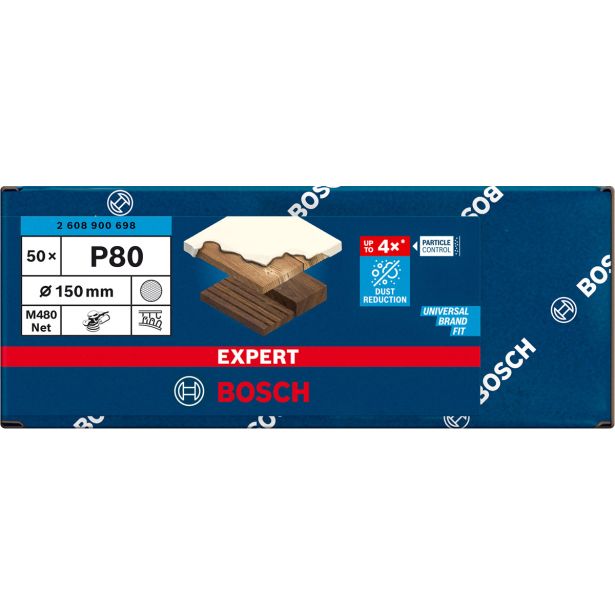 EXPERT M480 BRUSNA MREŽA ZA EKSCENTRIČNE BRUSILNIKE, 150 MM, G 80, 50 KOSOV