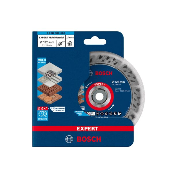 EXPERT MULTIMATERIAL DIAMANTNA REZALNA PLOŠČA, 125 X 22,23 X 2,2 X 12 MM