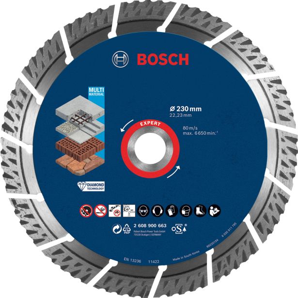 EXPERT MULTIMATERIAL DIAMANTNA REZALNA PLOŠČA, 230 X 22,23 X 2,4 X 15 MM