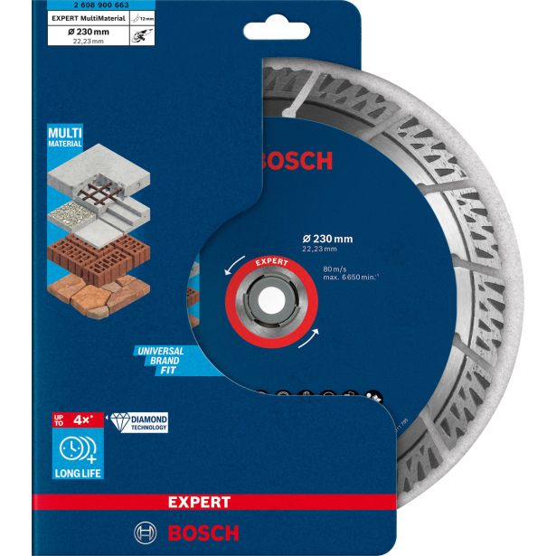 EXPERT MULTIMATERIAL DIAMANTNA REZALNA PLOŠČA, 230 X 22,23 X 2,4 X 15 MM