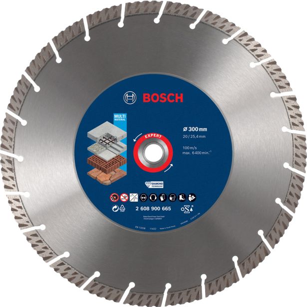 EXPERT MULTIMATERIAL DIAMANTNA REZALNA PLOŠČA, 300 X 20/25,40 X 3 X 15 MM