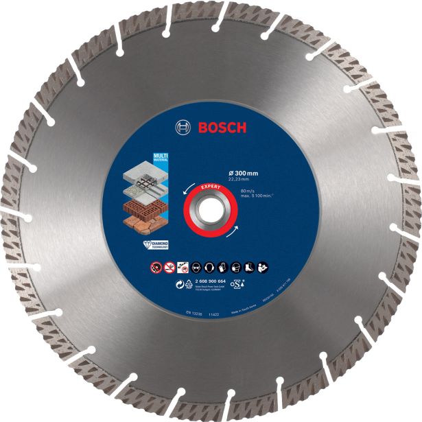 EXPERT MULTIMATERIAL DIAMANTNA REZALNA PLOŠČA, 300 X 22,23 X 2,8 X 15 MM