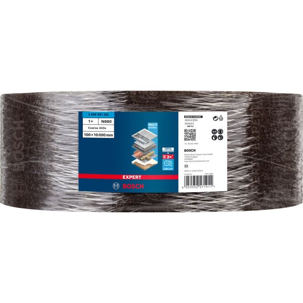 EXPERT N880 ZVITEK IZ FLISA ZA ROČNO BRUŠENJE, 100 MM X 10 M, GROB A