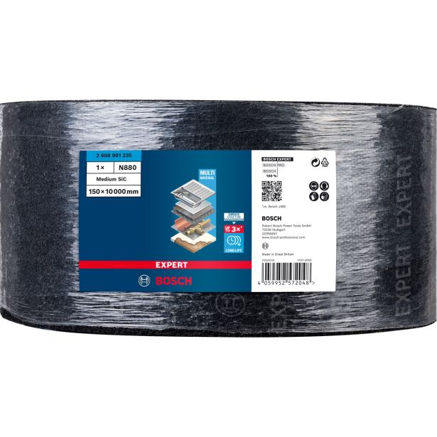 EXPERT N880 ZVITEK IZ FLISA ZA ROČNO BRUŠENJE, 150 MM X 10 M, SREDNJI S