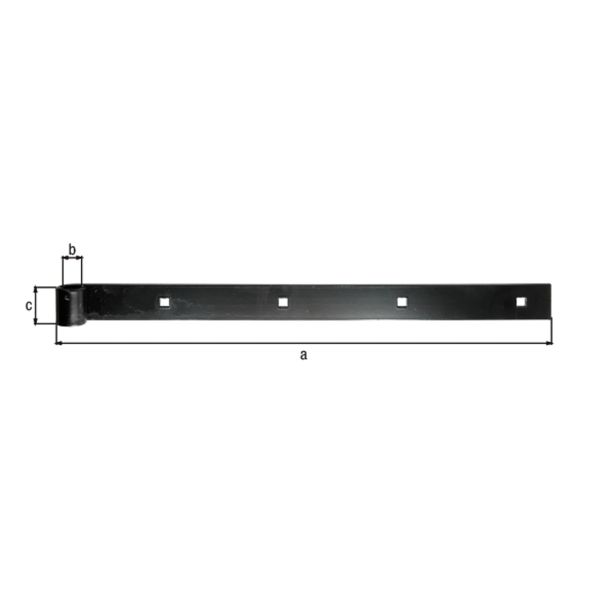 DOLGA SPONA ALBERTS FI 14X400X30 MM ČRNA ŽENSKI DEL