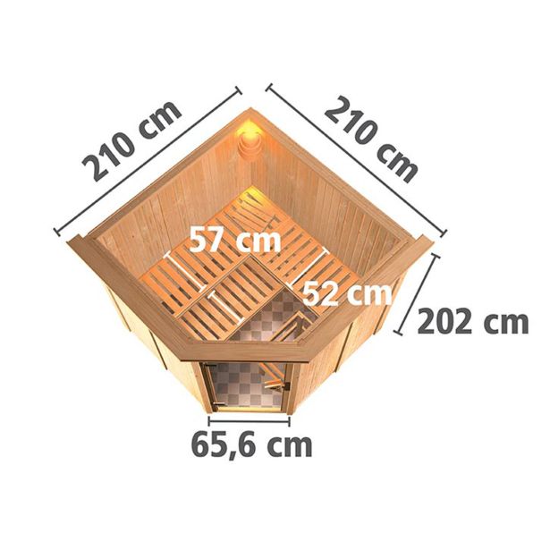 FINSKA SAVNA JARIN 7+9KW GRELEC ZR KOTNI VHOD+STREŠ.VENEC