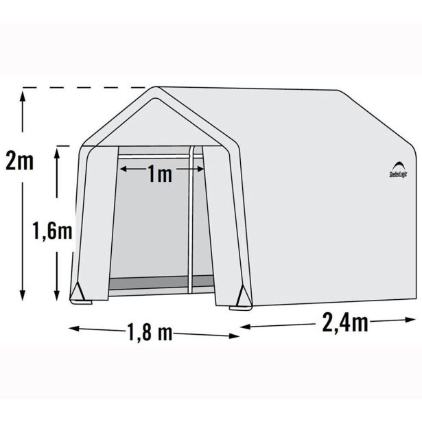 FOLIJSKI RASTLINJAK SL70652 1.8X2.4M,VIŠ. 2M + OKNO