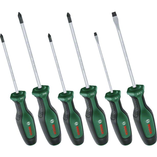 GARNITURA IZVIJAČEV BOSCH DIY 6-DELNI ZELENI PH PZ SL