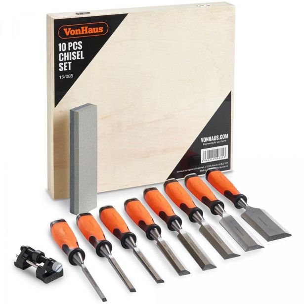 GARNITURA ORODJA VONHAUS 10-DELNI SET DLET 10-DELNI SET ZA LES