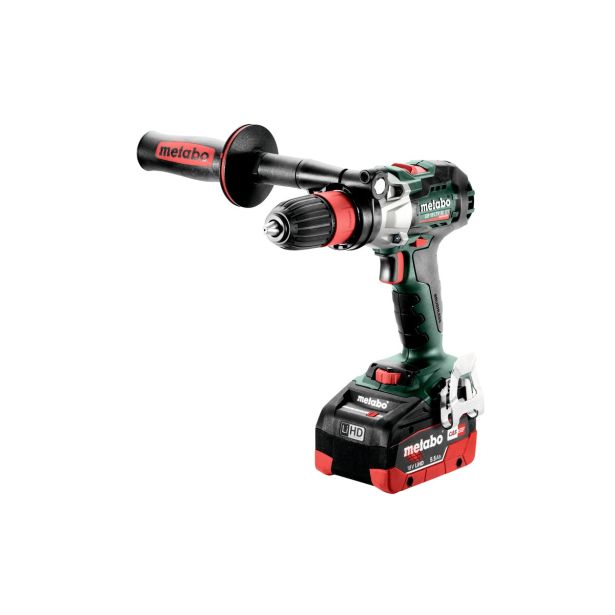 AKUMULATORSKI VRTALNIK METABO GB 18 LTX BL Q I VZREZOVALNIK NAVOJEV 2X LIHD BATERIJSKA PAKETA (18 V/5,5 AH)