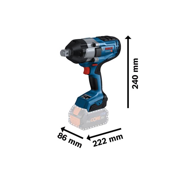 AKUMULAT. UDARNI VIJAČNIK BOSCH PROFESSIONAL GDS 18V-1050 H