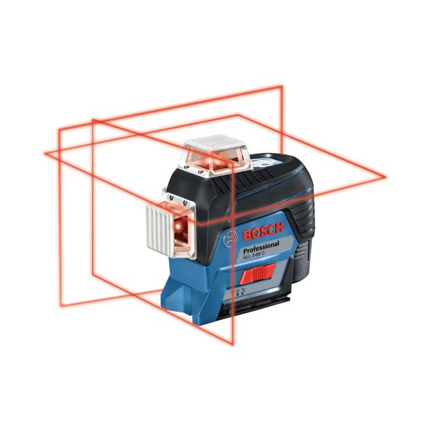 LINIJSKI, TOČKOVNI LASER BOSCH PROFESSIONAL GLL 3-80 C L-BOXX 4 X 1,5 V LR6 BATERIJA