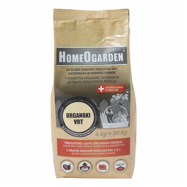 GNOJILO ZA PRIDELAVO HOMEOGARDEN ORGANSKI VRT 4 KG